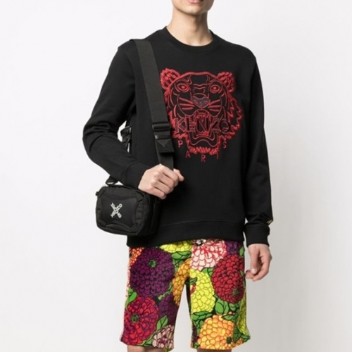 ケンゾーユニセックスシグネチャータイガーコットンスウェットシャツn0166ブラック