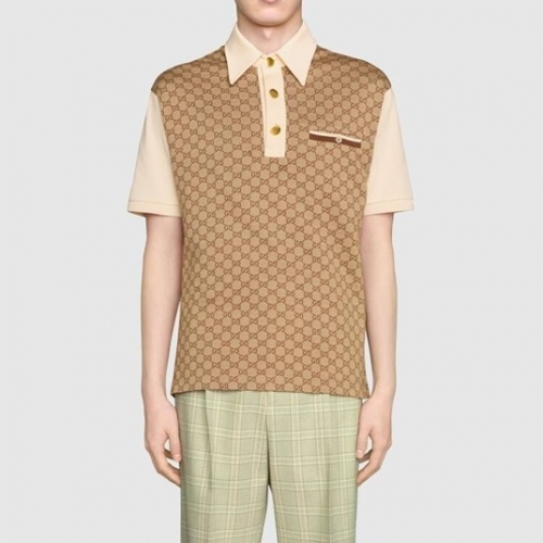 グッチユニセックス半袖Tシャツc04106キャメル