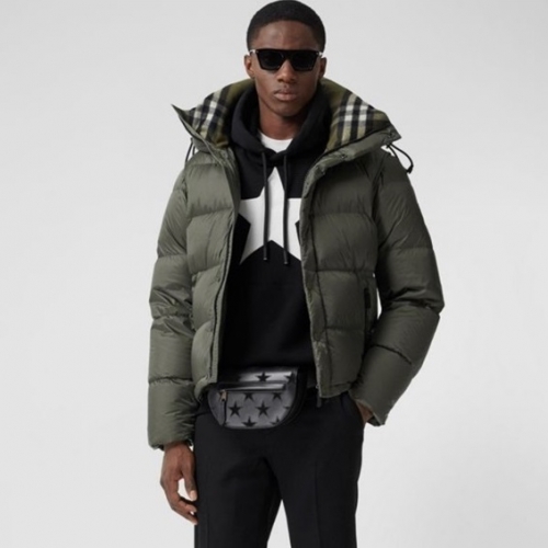 バーバリーメンズカジュアルダックダウンパディングr04148カーキ