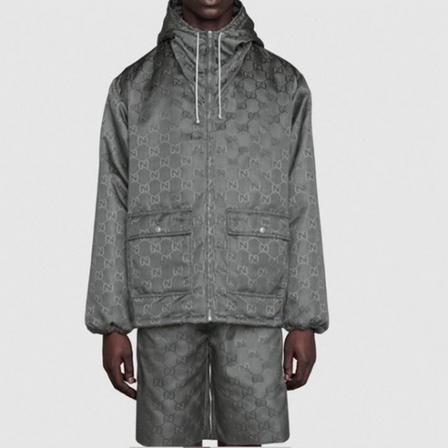 グッチメンズカジュアルジャケットc04096グレー