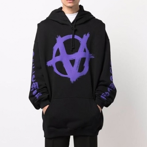 ヴェトモンユニセックスオーバーサイズコットンフーディt0202ブラック