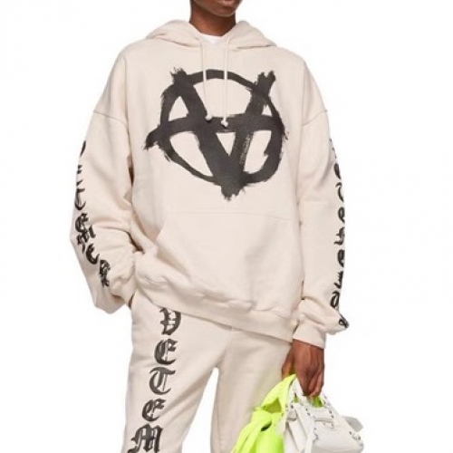 ヴェトモンユニセックスオーバーサイズコットンフーディt0203ベージュ