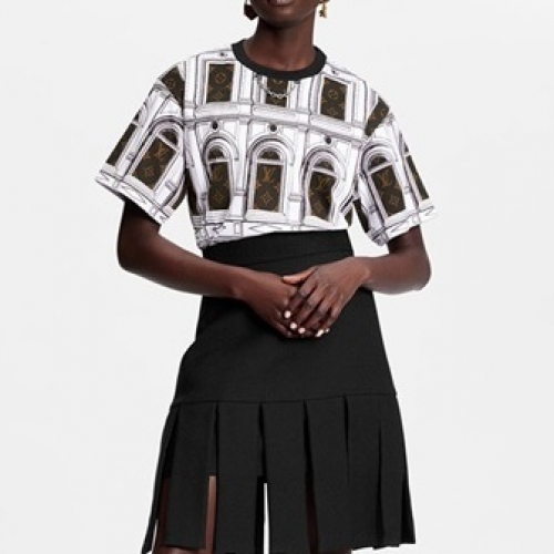 ルイヴィトンレディース半袖Tシャツu03648ブラック