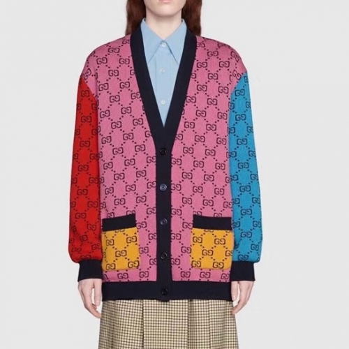 グッチレディーストレンディネックカーディガンc04115レッド