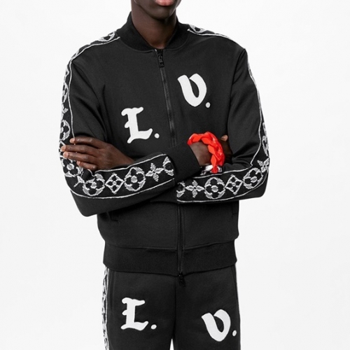 ルイヴィトンユニセックスカジュアルコットンスウェットシャツu03655ブラック