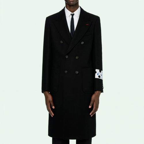 オフホワイトメンズカジュアルコートf0804ブラック