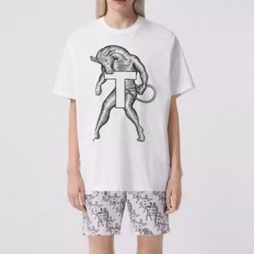 バーバリーユニセックスコットン半袖Tシャツr04157ホワイト