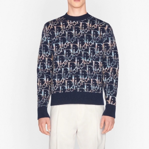 ディオールメンズレトロタートルネックセーターo01492ブルー