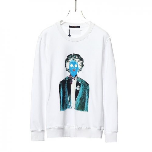 ルイヴィトンユニセックスカジュアルコットンスウェットシャツu03668ホワイト