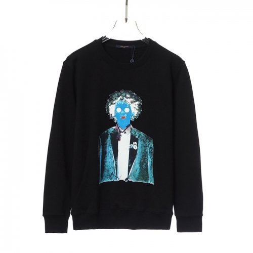 ルイヴィトンユニセックスカジュアルコットンスウェットシャツu03670ブラック