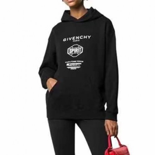 ジバンシィユニセックスカジュアルコットンフーディv0561ブラック