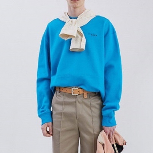 ユニセックスミニマル長袖Tシャツe0057(A1A3)ブルー