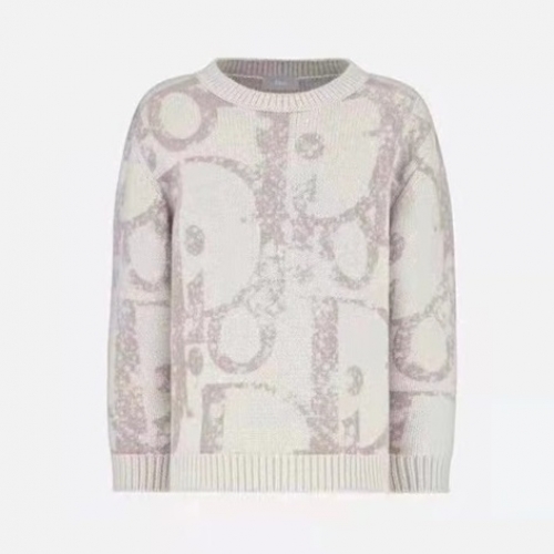 -ディオールユニセックスレトロクルーネックセーターo01511アイボリー