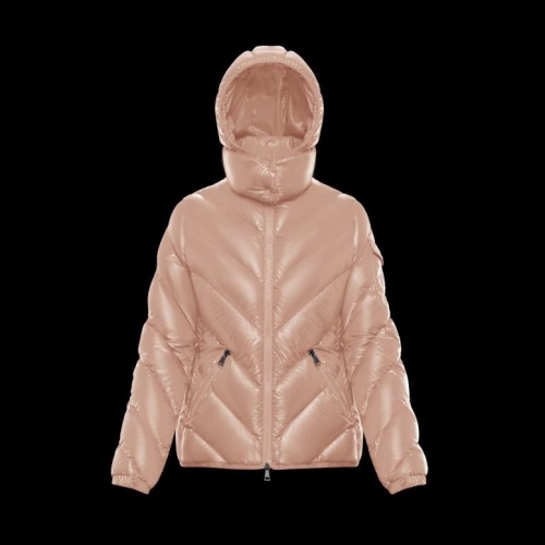 モンクレールレディースパッチモダンダウンショートパディングc02300ピンク