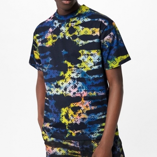 ルイヴィトンユニセックス半袖Tシャツu03687ブルー