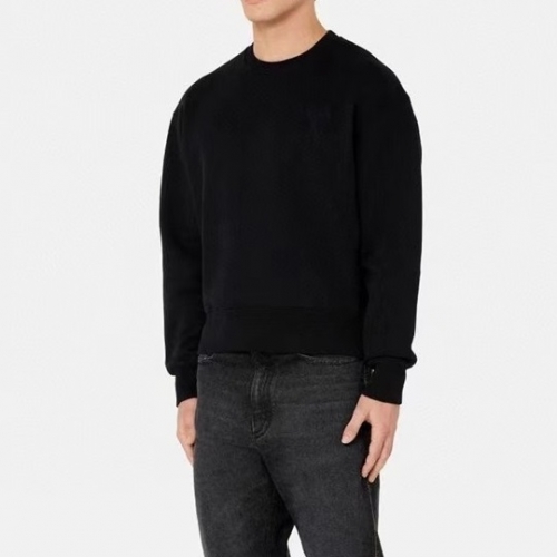 --アミメンズコットンスウェットシャツ0217ブラック