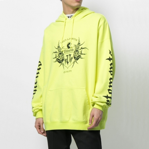 ヴェトモンユニセックスオーバーサイズコットンフーディt0210グリーン