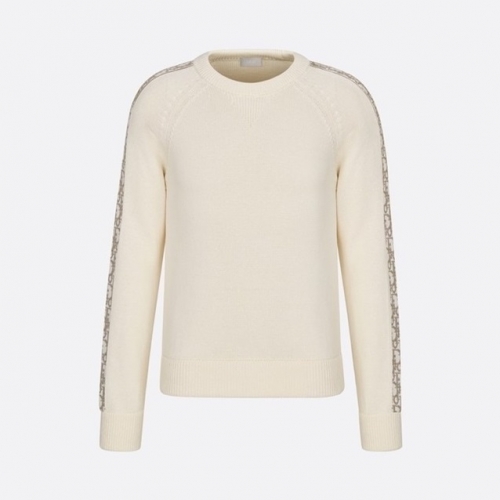 -ディオールユニセックスレトロクルーネックセーターo01515アイボリー