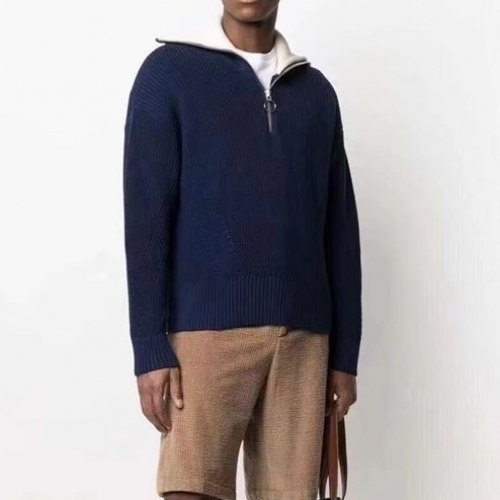 -アミユニセックスカジュアルタートルネックセーター0220ネイビー