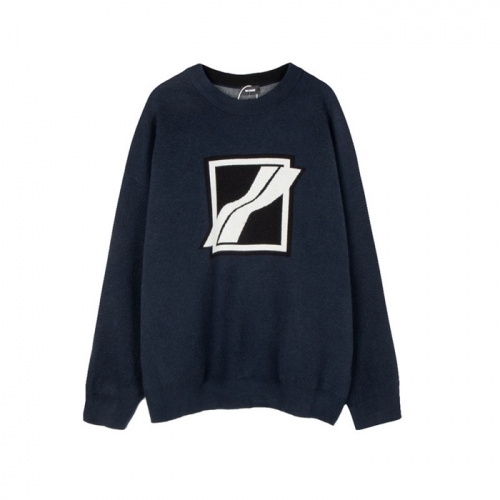 -ウェルダンユニセックスレトロクルーネックセーターl0010ブラック