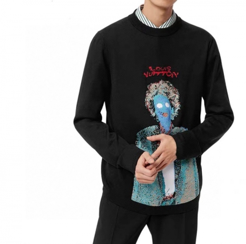 ルイヴィトンメンズカジュアルウールセーターu03702ブラック