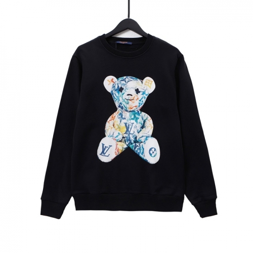 ルイヴィトンメンズカジュアルコットンスウェットシャツu03716ブラック