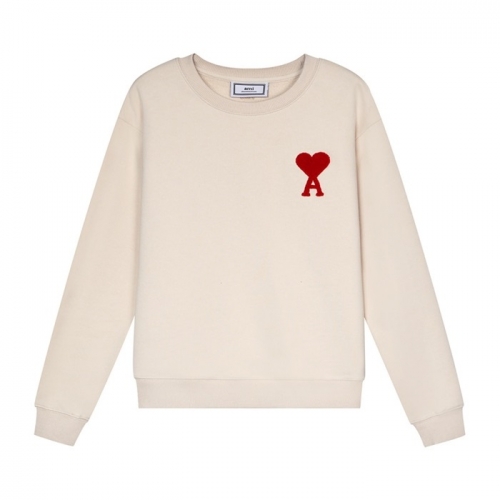 --アミメンズコットンスウェットシャツ0221ベージュ