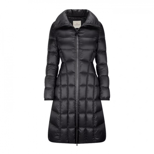 モンクレールレディースパッチモダンダウンロングパディングc02327ブラック