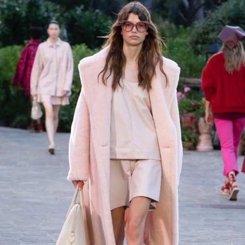 マックスマーラレディーストレンチコートx80ピンク