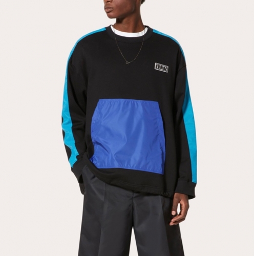 ヴァレンティノメンズカジュアルコットン長袖Tシャツl0486ブラック