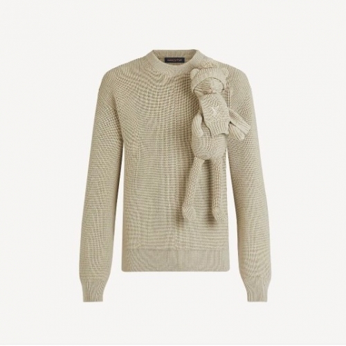 ルイヴィトンメンズカジュアルウールセーターu03727グレー