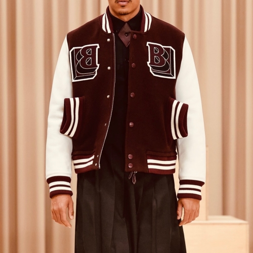 バーバリーメンズカジュアルレザージャケットr04179レッド