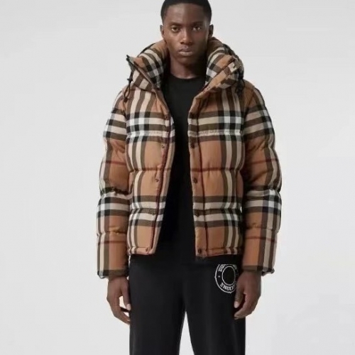 バーバリーメンズカジュアルダックダウンパディングr04180キャメル