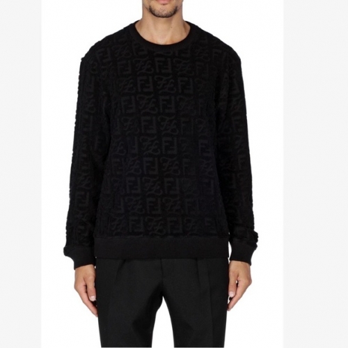 -ェンディメンズクルーネック長袖Tシャツn01069ブラック