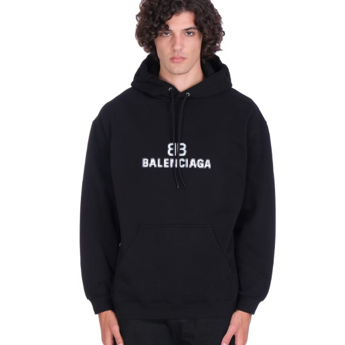 バレンシアガユニセックスカジュアルホワイトフーディl0202