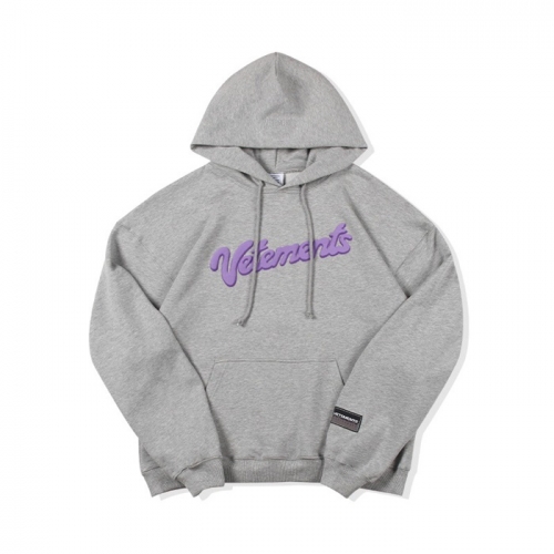 ヴェトモンユニセックスオーバーサイズコットンフーディt0217グレー