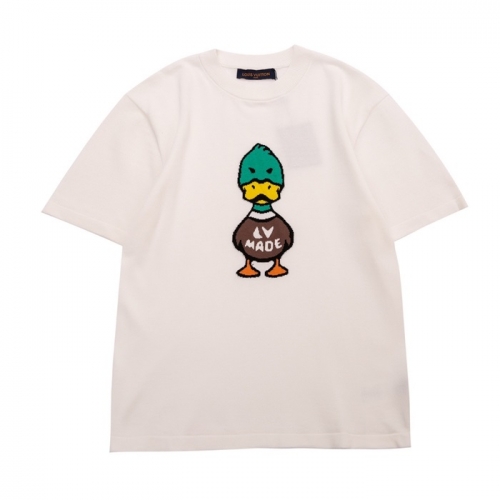 ルイヴィトンユニセックス半袖Tシャツu03734ホワイト