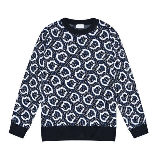 -モンクレールメンズレトロクルーネックセーターc02346ブルー