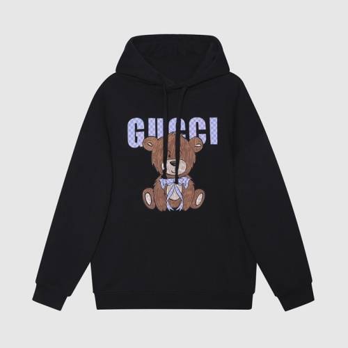 グッチユニセックスカジュアルフーディc04453ブラック