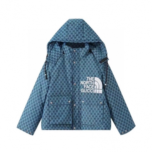 グッチユニセックスカジュアルダウン両面パディングc04456ブルー