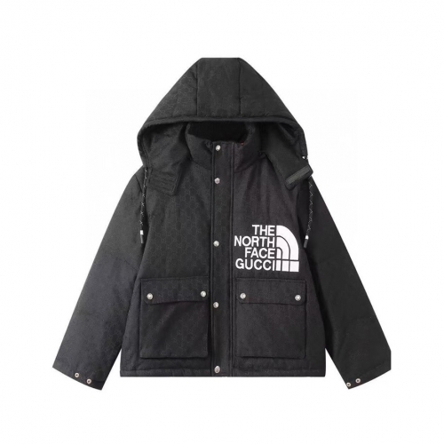 グッチユニセックスカジュアルダウン両面パディングc04458ブラック