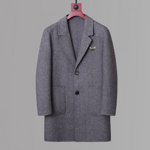 ェンディメンズビジネスダウンミンクコートn01089グレー