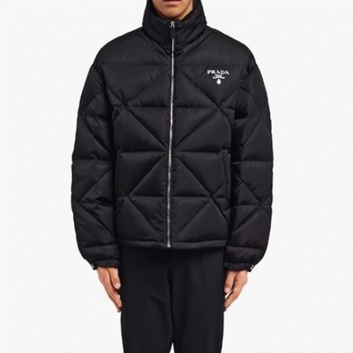 プラダユニセックスカジュアルダウンパディングa02463ブラック