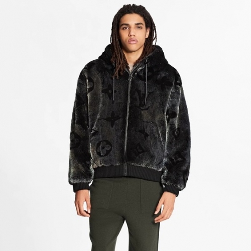 ルイヴィトンメンズレザージャケットu03752ブラック