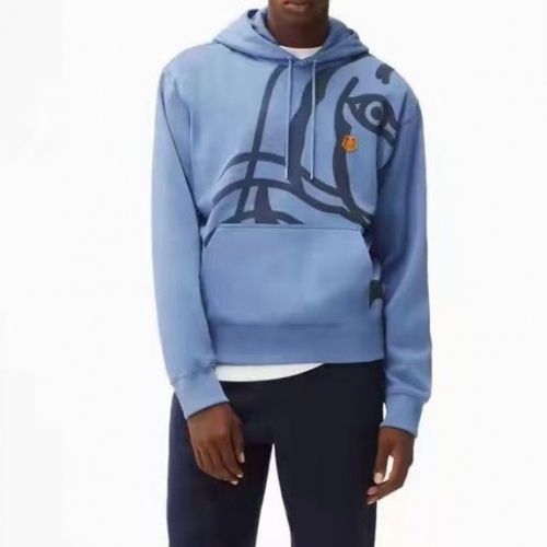 ケンゾーユニセックスシグネチャータイガーコットンフーディn0169ブルー
