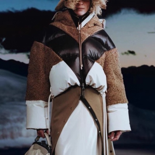 モンクレールレディースパッチモダンダウンロングパディングc02378ブラック