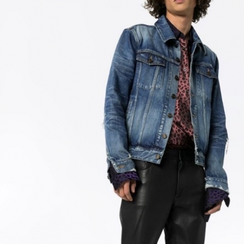 サンローランメンズクラシックジャケットl0125ブルー