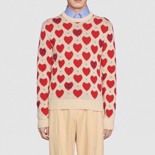 -グッチユニセックスクルーネックセーターc04471レッド