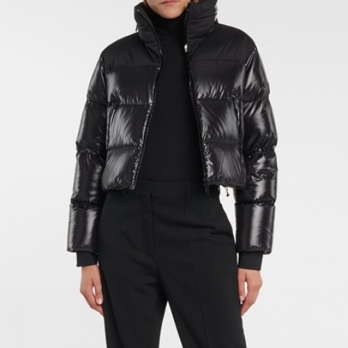 モンクレールレディースパッチモダンダウンロングパディングc02379ブラック