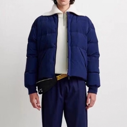 -オフホワイトメンズカジュアルダウンパディングf0808ブルー